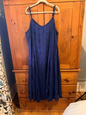torrid Navy Eyelet Maxi Slip Dress